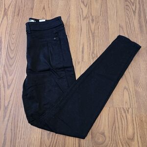 Time and Tru High Rise Jeggings Black Denim Skinny Jeans Stretch Work Casual 6